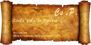 Csépán Petra névjegykártya