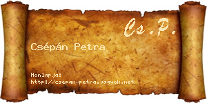 Csépán Petra névjegykártya